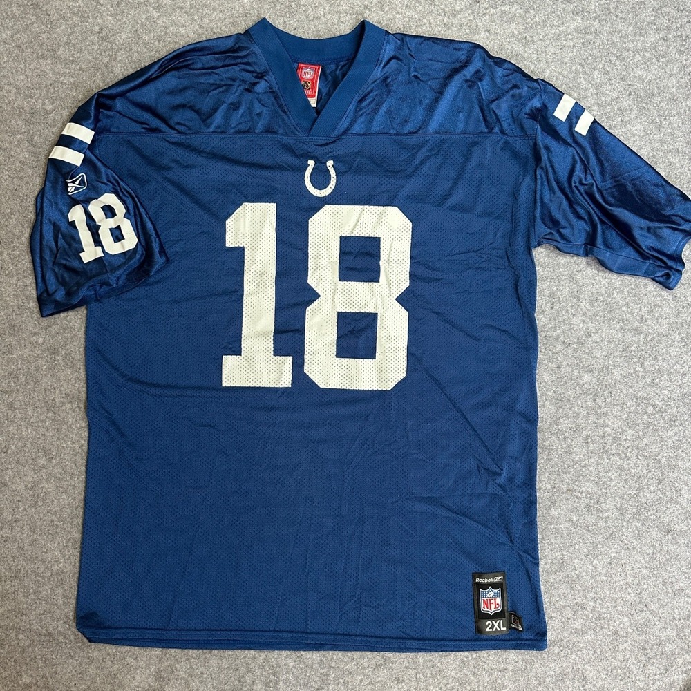 Reebok Peyton Manning Indianapolis Colts Jersey 2XL Blue Mesh NFL Football